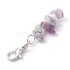 Natural Howlite & Amethyst & Purple Turquoise Chips Pendant Decoration HJEW-JM02304-03-4