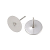 Tarnish Resistant 316 Surgical Stainless Steel Flat Round Blank Peg Stud Earring Settings STAS-R073-06B-1