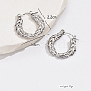 Non-Tarnish 304 Stainless Steel Hoop Earrings VH0217-2-3