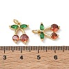 SHEGRACE Brass Colorful Cubic Zirconia Charms XGRQ4G282-670G-3