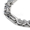 Anti-Tarnish 201 Stainless Steel Rectangle Link Chain Necklace & Bracelets Set SJEW-G083-07P-2