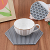 Gorgecraft 2Pcs 2 Style Honeycomb Pattern Silicone Hot Pads AJEW-GF0008-32-4