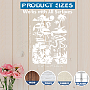 MAYJOYDIY US 1Pc PET Hollow Out Drawing Painting Stencils DIY-MA0004-83-4