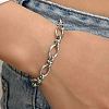 Non-Tarnish 201 Stainless Steel Oval Link Chain Bracelet LS-KM2112-2-4