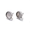 Non-Tarnish 304 Stainless Steel Stud Earring Settings LS-X-STAS-H467-08P-10mm-2