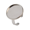 304 Stainless Steel Cuff Ring Components STAS-D372-07P-07-1