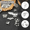 20Pcs 20 Styles Halloween Theme Tibetan Style Alloy Pendants TIBEP-YW0001-91-3