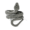 Snake Alloy Wrap Open Cuff Rings RJEW-K275-76B-2