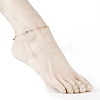 Faceted Glass Beaded Anklets AJEW-AN00379-04-4
