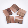 Resin & Walnut Wood Pendants X-RESI-S358-35-1