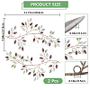 Iron Leaves Branch  Wall Decorations AJEW-WH0513-30A-2