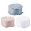 3 Rolls 3 Colors Polyester Frayed Fringe Ribbon OCOR-TA0003-81B-1