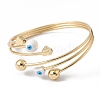 Brass Cuff Bangles BJEW-A134-01G-08-1