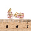 Brass Pave Cubic Zirconia Pendants KK-H078-33G-05-3
