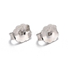 Anti-Tarnish Rhodium Plated 925 Sterling Silver Ear Nuts STER-E041-11B-3