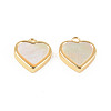 Natural White Shell Mother of Pearl Shell Charms X-SHEL-T017-23G-2