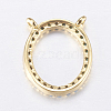 Brass Micro Pave Cubic Zirconia Charms X-ZIRC-E135-37G-2