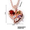 Brass Colorful Rhinestone Pendant Necklaces for Women IM3038-2-1