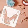 Large Plastic Reusable Drawing Painting Stencils Templates DIY-WH0172-816-3