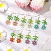 Handmade Glass Seed Dangle Earrings EJEW-MZ00311-1