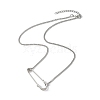 Iron Kilt Pin Pendant 304 Stainless Steel Curb Chain Necklaces NJEW-JN05679-3