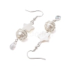 Shell Pearl & Sea Shell Beaded Dangle Earring EJEW-TA00535-4