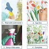4 Sheets 4 Styles Tulip Flower PVC Waterproof Static Stickers AJEW-WH0033-84-7