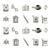 50Pcs 10 Style Tibetan Style Alloy Pendant Rhinestone Settings FIND-CJ0001-13-1