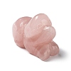 Natural Rose Quartz Dog Healing Figurines DJEW-Z005-05A-2