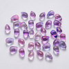 Transparent Spray Painted Glass Charms GLAA-R211-03-E01-1
