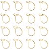 Brass Leverback Earring Findings KK-PH0026-22G-RS-1