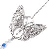 Alloy Butterfly Pendant Decorations HJEW-TA00253-4