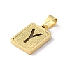 304 Stainless Steel Alphabet Pendants STAS-S152-01G-Y-2