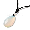 Synthetic Opalite Pendant Necklace with Nylon Cord for Women NJEW-L464-A01-2