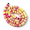 Handmade Polymer Clay Beads Strands CLAY-R089-6mm-T02B-17-7