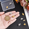 8Pcs 2 Colors Flower Brass Box Clasps KK-AR0004-84-3