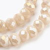 Electroplate Glass Beads Strands GLAA-K027-FR-B01-3