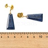 Dyed Natural Lapis Lazuli & Natural Amazonite & Natural Tiger Eye Dangle Stud Earrings EJEW-JE07032-6