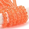 Drawbench Transparent Glass Beads Strands X-GLAD-Q012-6mm-08-2