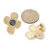 Imitation Druzy Gemstone Resin Flower Stud Earrings EJEW-JE05317-2