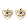 Brass Micro Pave Cubic Zirconia Pendants ZIRC-N039-233-2