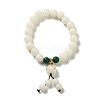 Natural White Jade Bead Bracelets BJEW-B080-36-1