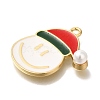 Christmas Theme Alloy Enamel Pendants ENAM-B025-02G-01-2