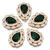 Brass Micro Pave Cubic Zirconia Pendants KK-R111-005-A02-1