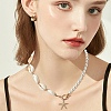 4Pcs 4 Style Natural Shell & Imitation Pearl Beaded Necklaces Set NJEW-AN0001-53-4