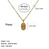 304 Stainless Steel Zodiac Constellation Pendant Paperclip Chain Necklaces ZP0058-2-1