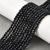 Natural Black Sapphire Beads Strands G-G259-D07-3mm-1