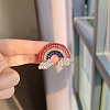 Rainbow Rhinestone Brooch PW-WG3362F-01-3