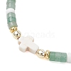 Natural Gemstone Beaded Stretch Bracelets BJEW-JB13396-4