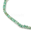 Natural Emerald Round Beaded Stretch Bracelet BJEW-JB07748-02-4